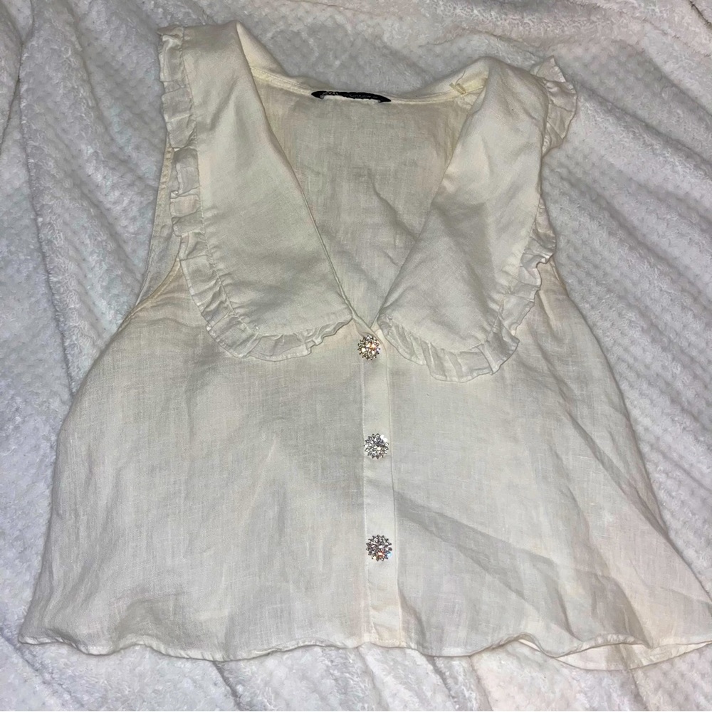 Zara white blouse